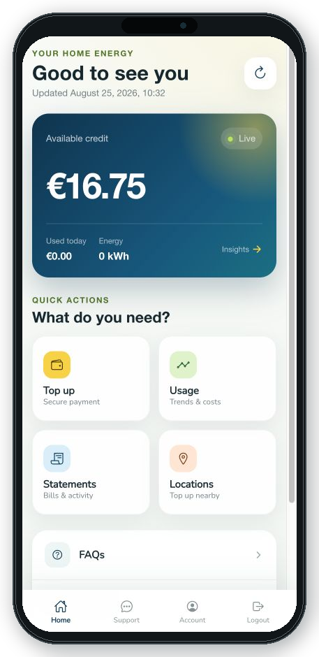 Snugzone app dashboard shown in an iPhone frame